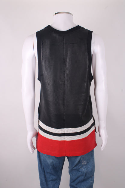 Givenchy Mesh Leather Vest Black/ Red M | Medium, Black