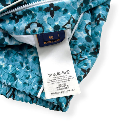 LOUIS VUITTON POINTILLISM MONOGRAM WINDBREAKER JACKET BLUE 50 / M | Medium, Blue