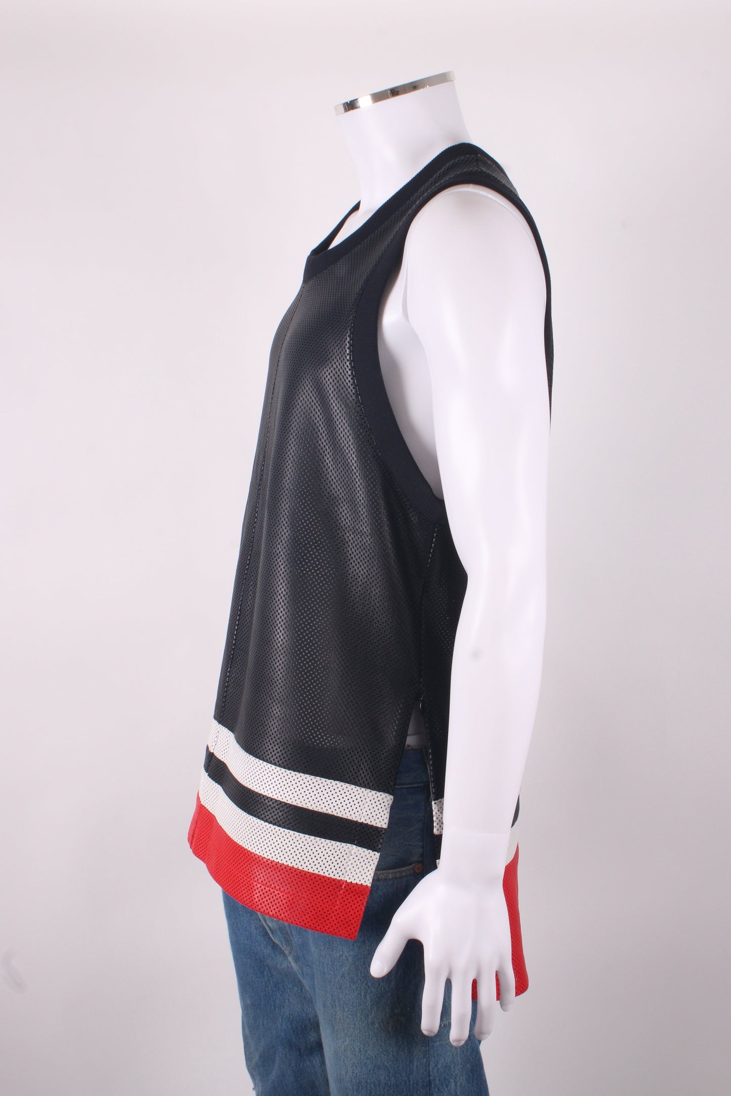 Givenchy Mesh Leather Vest Black/ Red M | Medium, Black