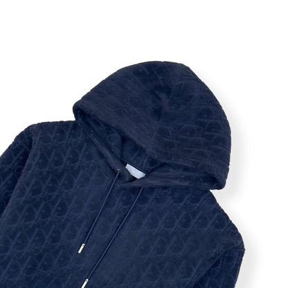 DIOR OBLIQUE TOWELLING HOODIE NAVY L | Large, Navy