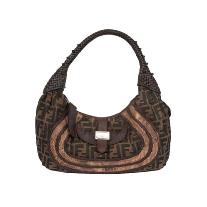 Fendi FF Zucca Print Canvas Spy Hobo