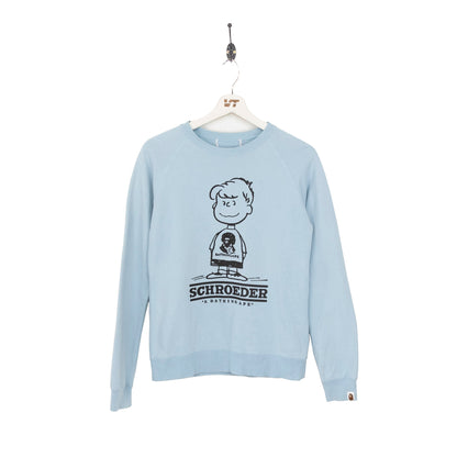 Bape X Peanuts Schroeder Raglan Graphic Sweatshirt