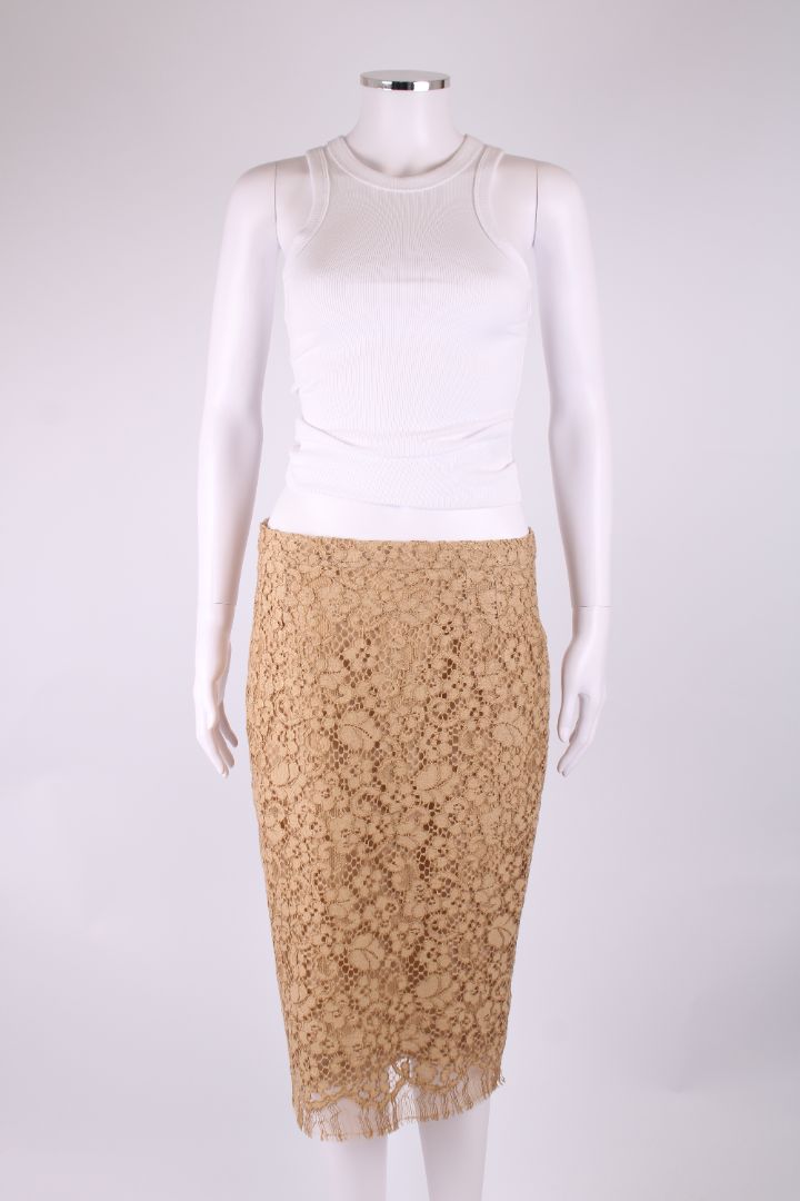 Dolce & Gabbana Lace Skirt Beige M | Medium, Beige