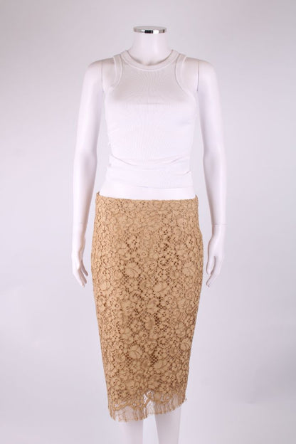 Dolce & Gabbana Lace Skirt Beige M | Medium, Beige
