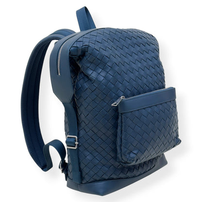 BOTTEGA VENETA CALFSKIN INTRECCIATO HYDROLOGY BACKPACK NAVY O/S | O/S, Navy