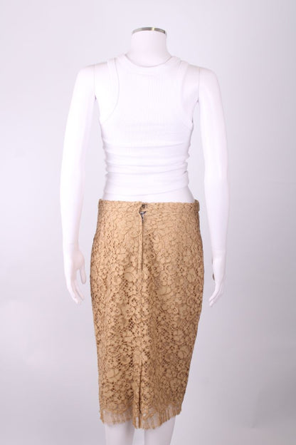 Dolce & Gabbana Lace Skirt Beige M | Medium, Beige