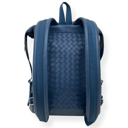 BOTTEGA VENETA CALFSKIN INTRECCIATO HYDROLOGY BACKPACK NAVY O/S | O/S, Navy