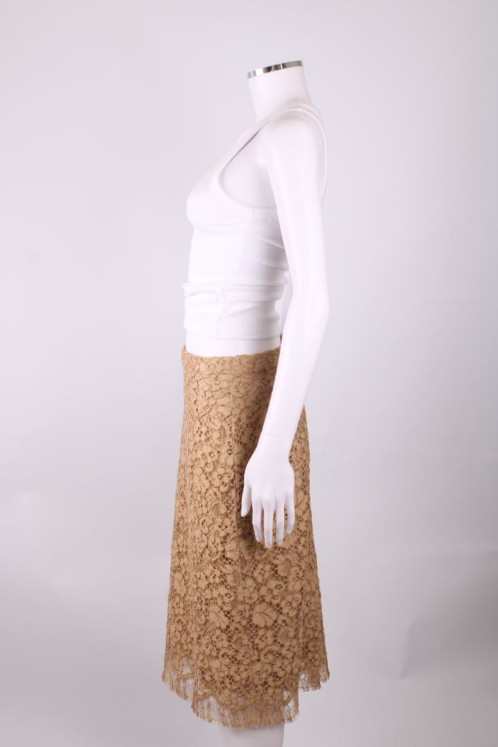 Dolce & Gabbana Lace Skirt Beige M | Medium, Beige