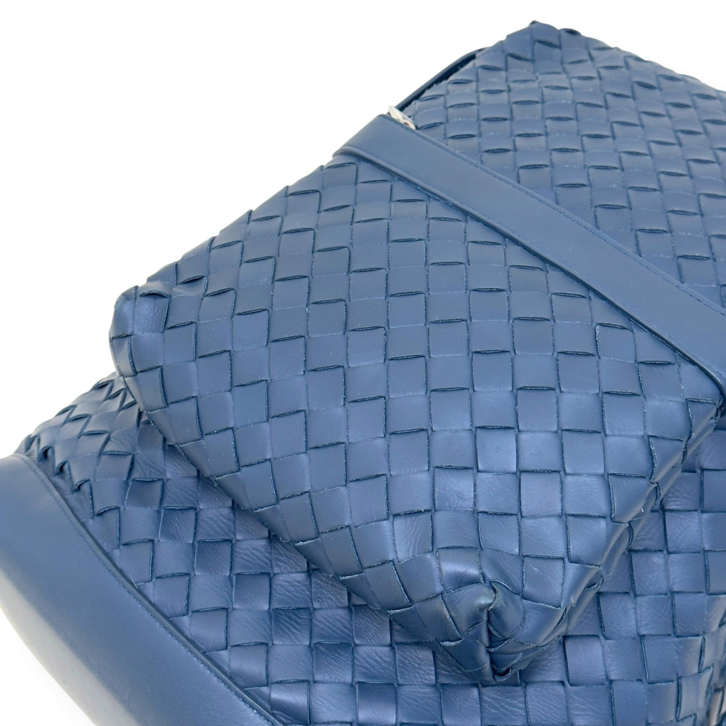 BOTTEGA VENETA CALFSKIN INTRECCIATO HYDROLOGY BACKPACK NAVY O/S | O/S, Navy