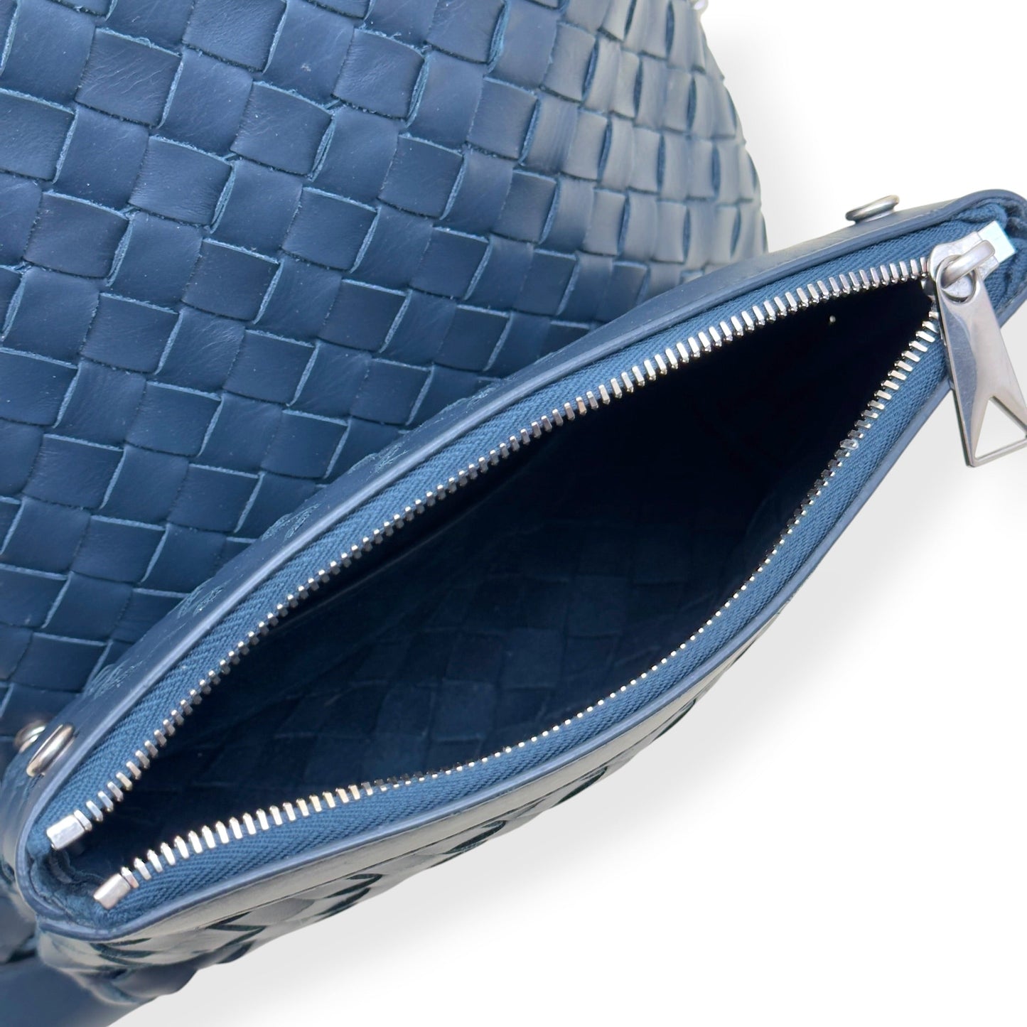BOTTEGA VENETA CALFSKIN INTRECCIATO HYDROLOGY BACKPACK NAVY O/S | O/S, Navy