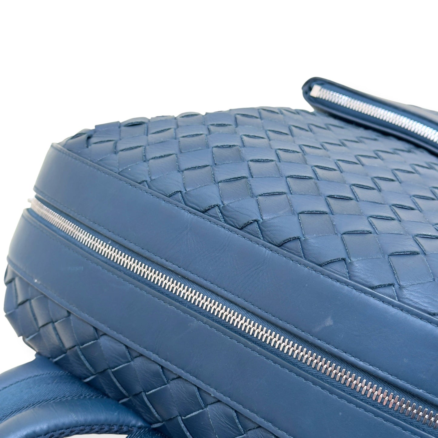 BOTTEGA VENETA CALFSKIN INTRECCIATO HYDROLOGY BACKPACK NAVY O/S | O/S, Navy