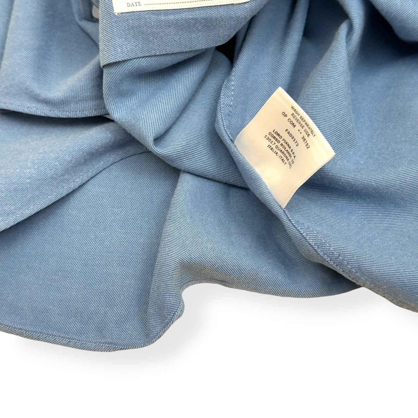 LORO PIANA CASUAL COTTON SHIRT BLUE L | Large, Blue