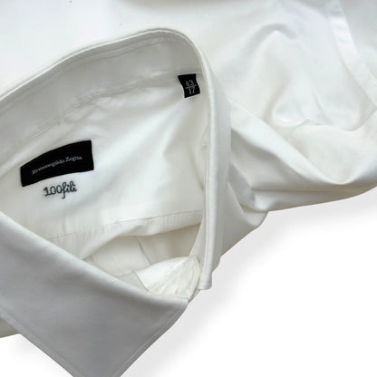 ZEGNA 100FILI COTTON SHIRT WHITE M | Medium, White