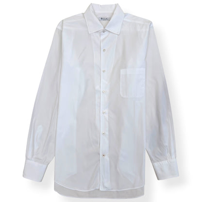 LORO PIANA COTTON SHIRT WHITE 17” / L | Large, White