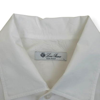 LORO PIANA COTTON SHIRT WHITE 17” / L | Large, White