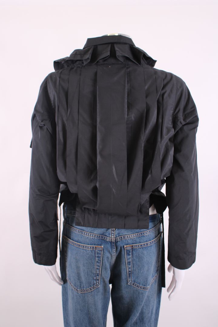 Marithe Francois Girbaud L/S Ruffle Pleated Jacket Grey 10 | Default Title, Black