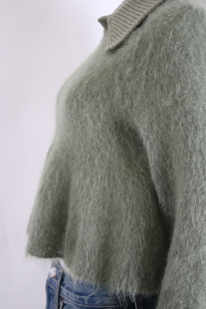 Loewe Polo Peplum Jumper Khaki S | Default Title, Multicoloured