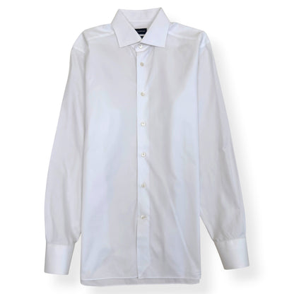 ZEGNA TAILORED FIT COTTON SHIRT WHITE M | Medium, Red