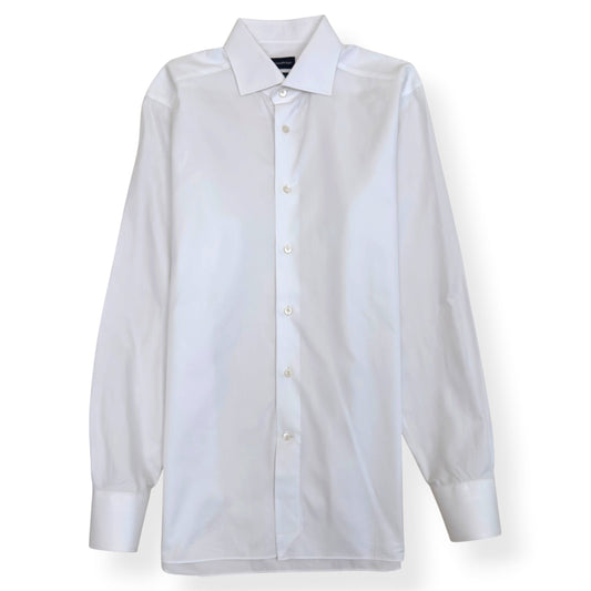 ZEGNA TAILORED FIT COTTON SHIRT WHITE M | Medium, Red