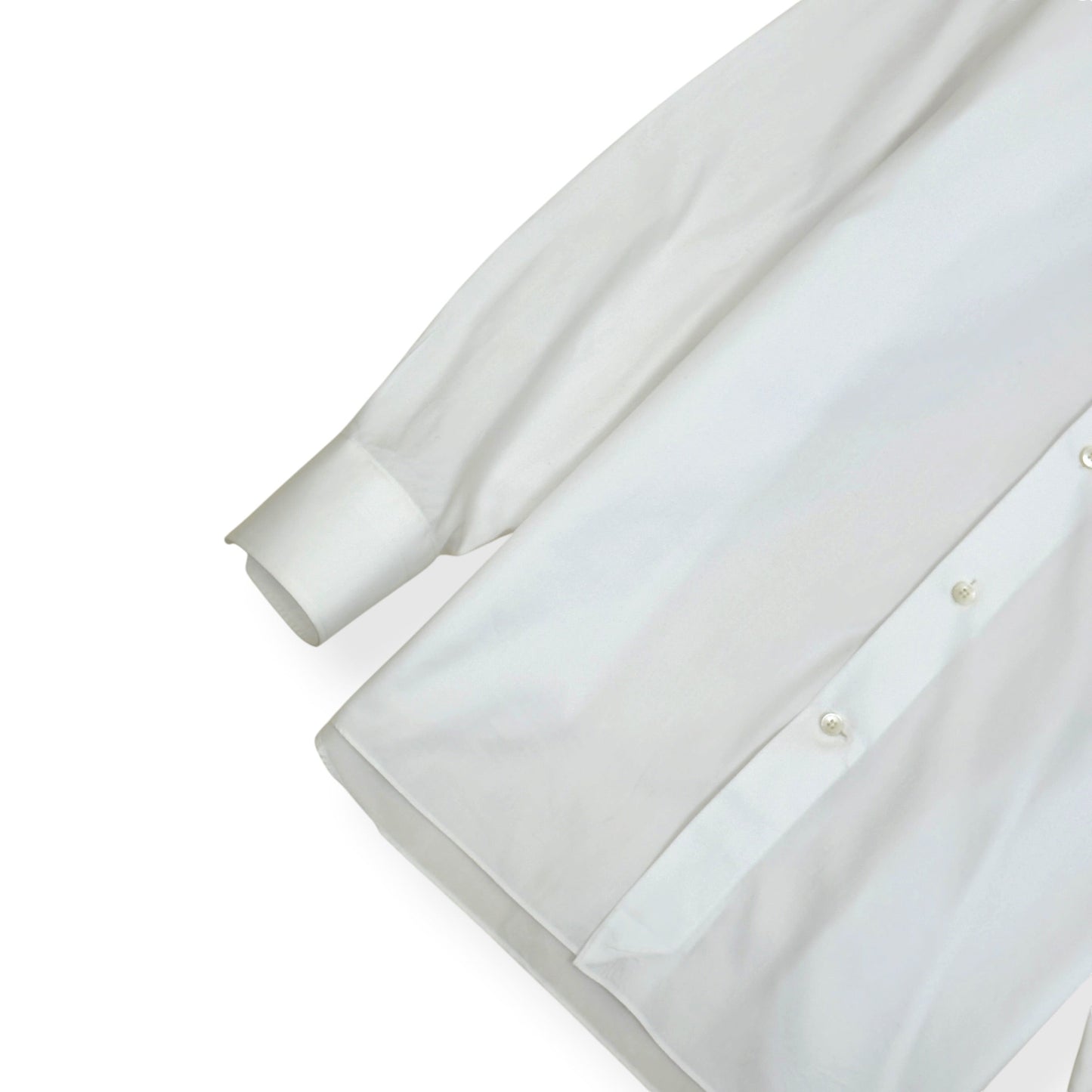 ZEGNA TAILORED FIT COTTON SHIRT WHITE M | Medium, Red