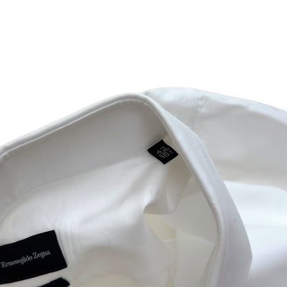 ZEGNA TAILORED FIT COTTON SHIRT WHITE M | Medium, Red