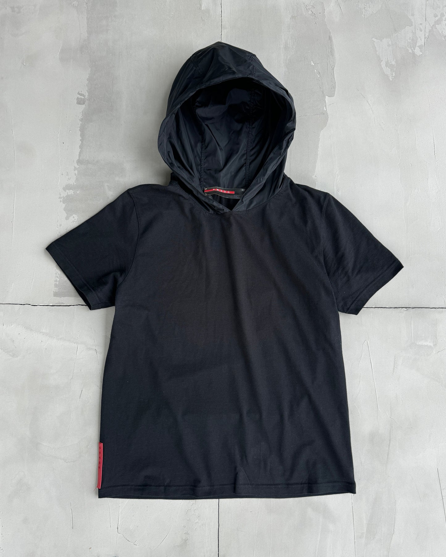 PRADA SPORT 2000'S HOODED NYLON TOP - M