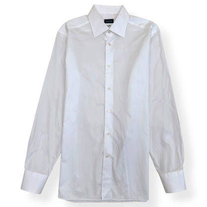 ZEGNA TAILORED FIT COTTON SHIRT WHITE M | Medium, Red