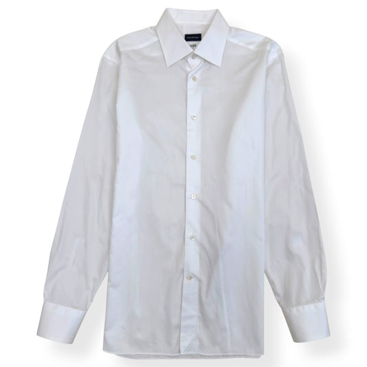 ZEGNA TAILORED FIT COTTON SHIRT WHITE M | Medium, Red
