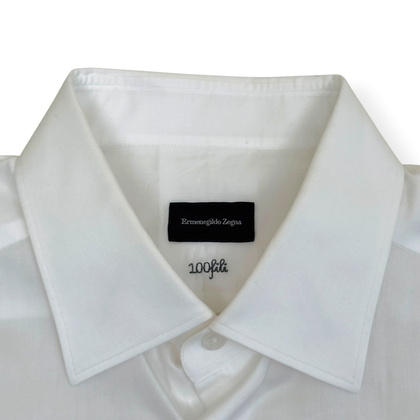 ZEGNA TAILORED FIT COTTON SHIRT WHITE M | Medium, Red