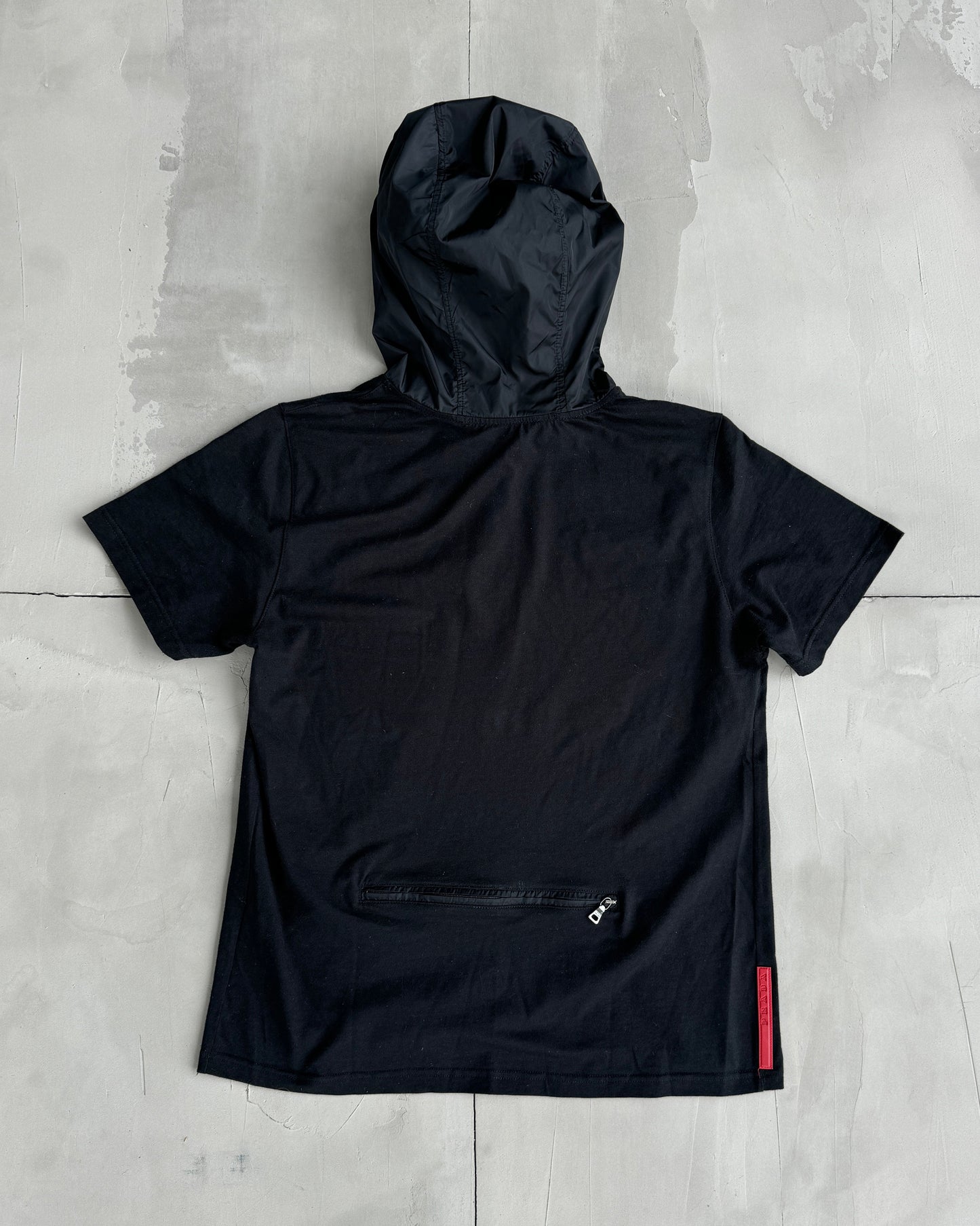 PRADA SPORT 2000'S HOODED NYLON TOP - M