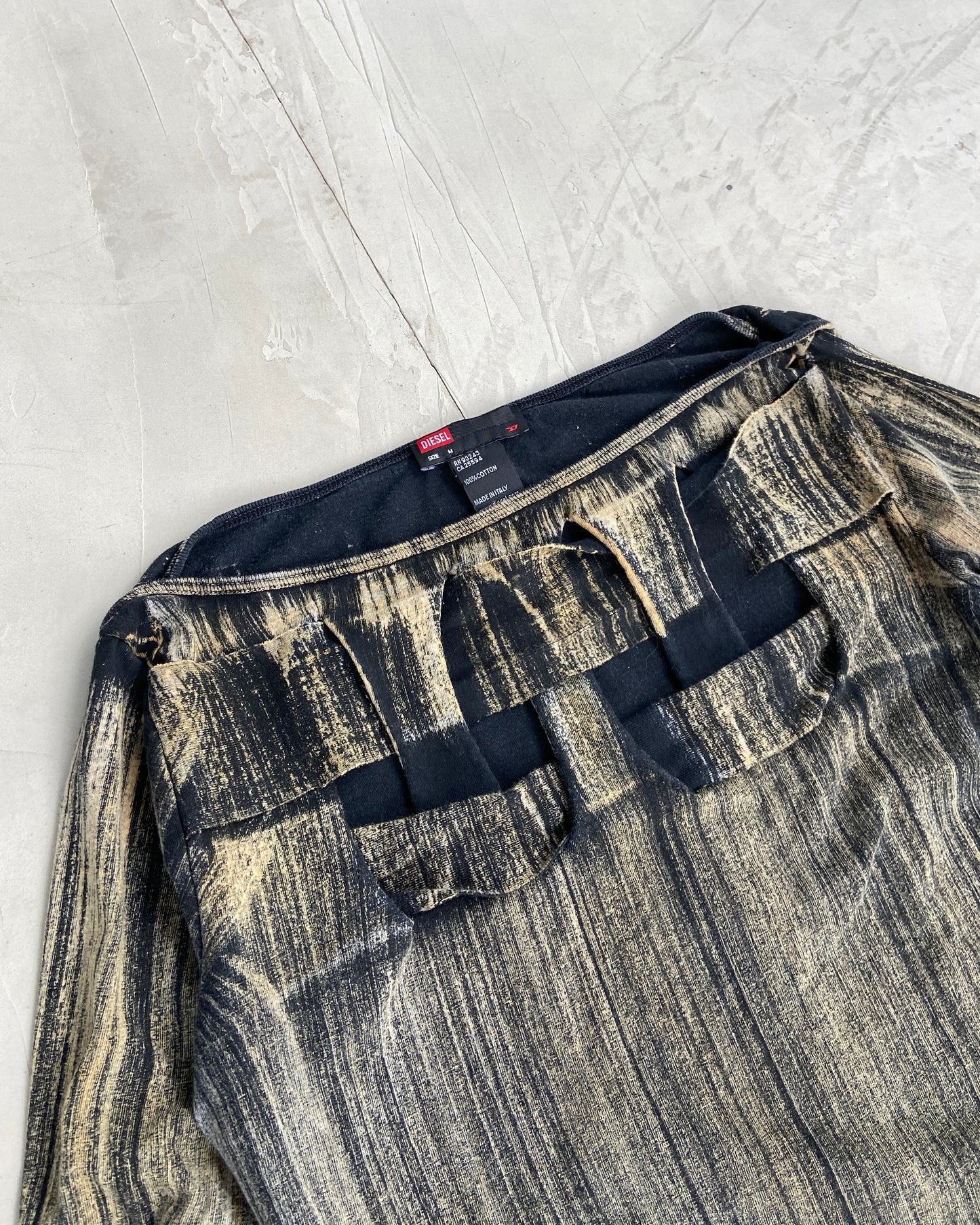 DIESEL CUT-OUT LONG SLEEVE TOP - M | Medium, Black