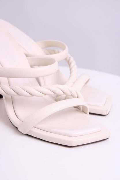 Jimmy Choo Diosa Twist Heels White 39.5 | O/S, White