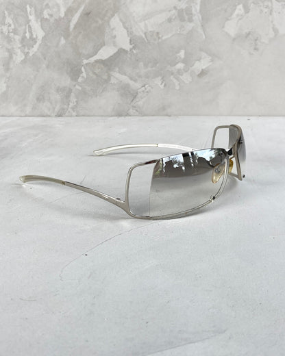 DIESEL 2000'S COLD FRAME WRAP SUNGLASSES | O/S, Silver