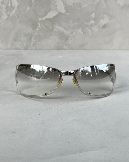 DIESEL 2000'S COLD FRAME WRAP SUNGLASSES | O/S, Silver