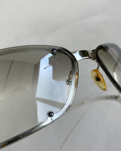 DIESEL 2000'S COLD FRAME WRAP SUNGLASSES | O/S, Silver
