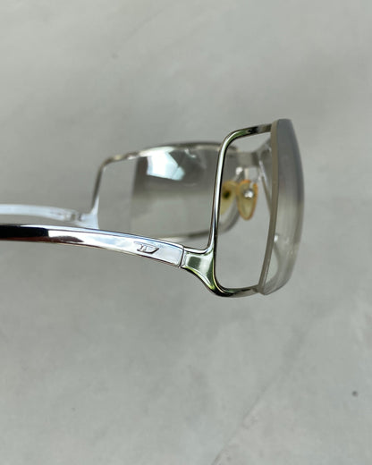 DIESEL 2000'S COLD FRAME WRAP SUNGLASSES | O/S, Silver