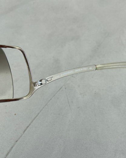DIESEL 2000'S COLD FRAME WRAP SUNGLASSES | O/S, Silver