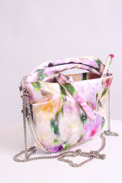 Jimmy Choo Floral Bonny Shoulder Bag Cream/ Lilac | O/S, Multicoloured