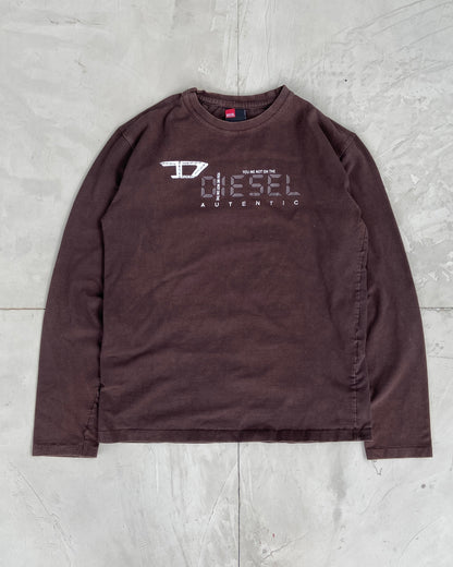 DIESEL 2000'S LONG SLEEVE TOP - M | Medium, Brown