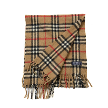 Burberry Cream Nova Check Cashmere/Wool Scarf