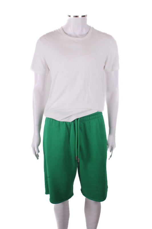 Off White Logo Jogger Shorts Green/ White S | Small, Green