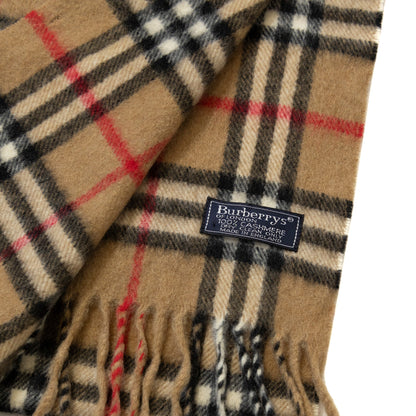 Burberry Cream Nova Check Cashmere/Wool Scarf