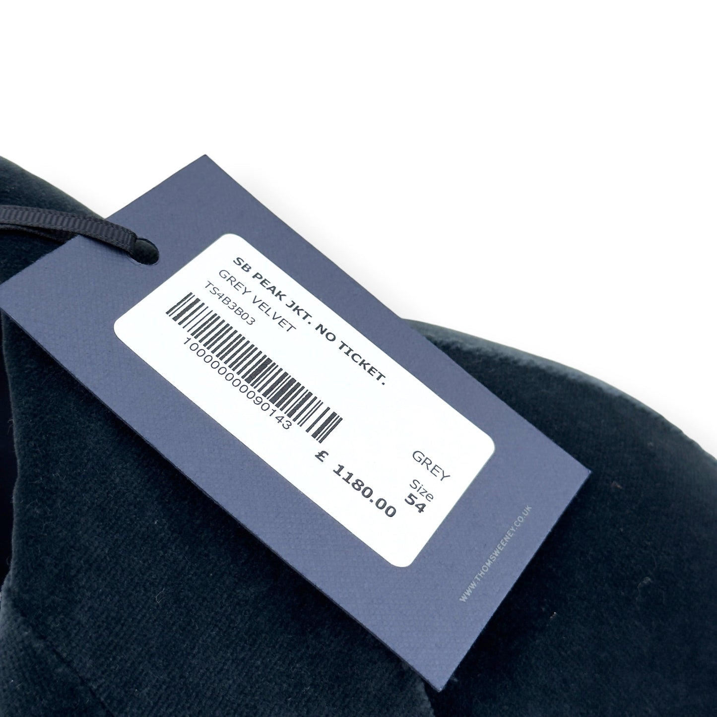 THOM SWEENEY SB PEAK VELVET BLAZER GREY 54 / XL | XL, Grey