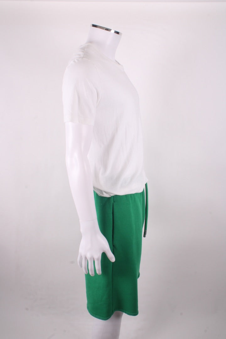 Off White Logo Jogger Shorts Green/ White S | Small, Green