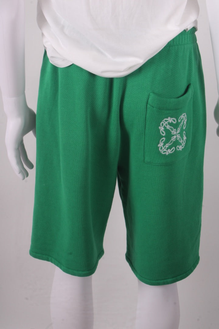 Off White Logo Jogger Shorts Green/ White S | Small, Green
