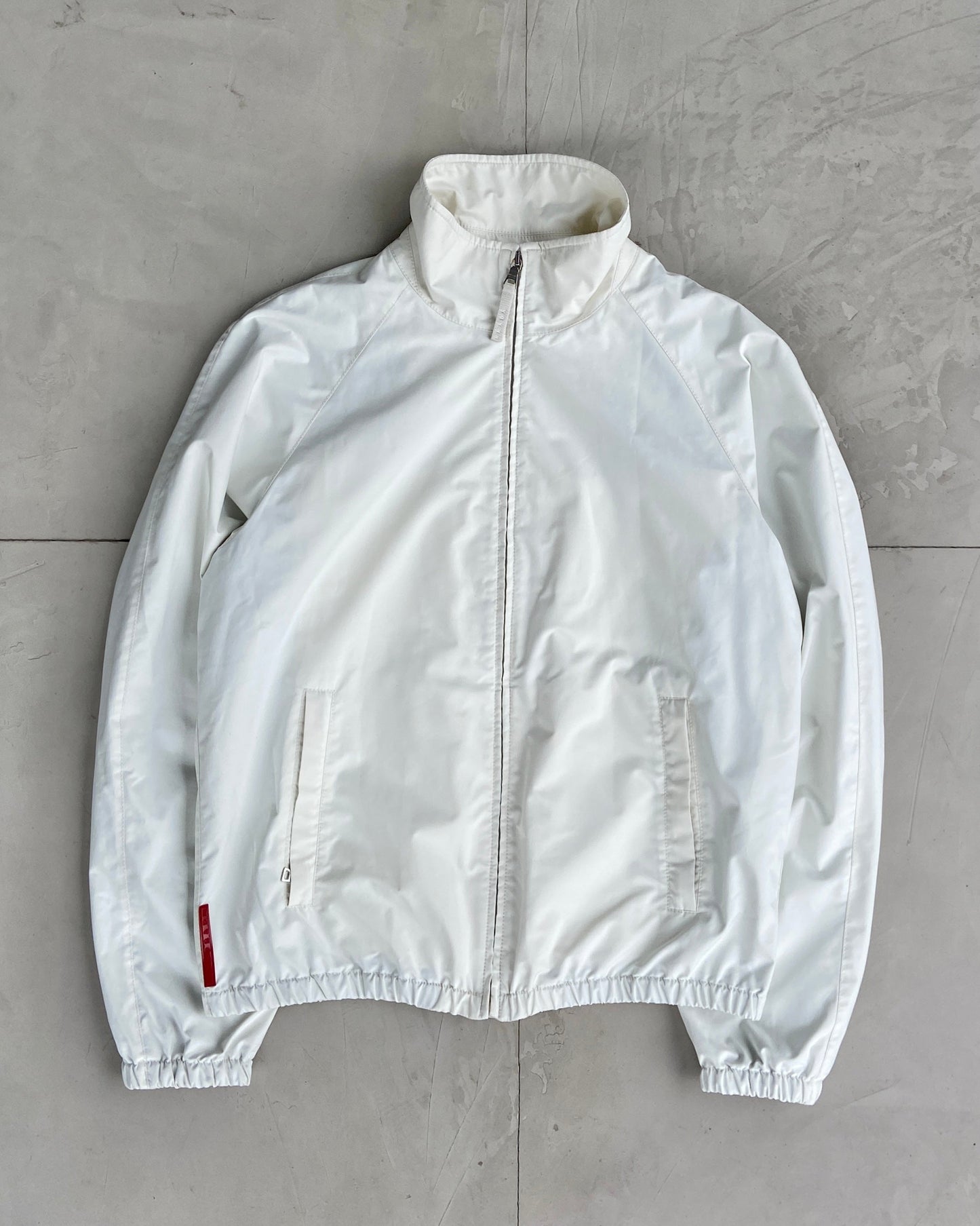 PRADA SPORT 90S WHITE NYLON JACKET - L