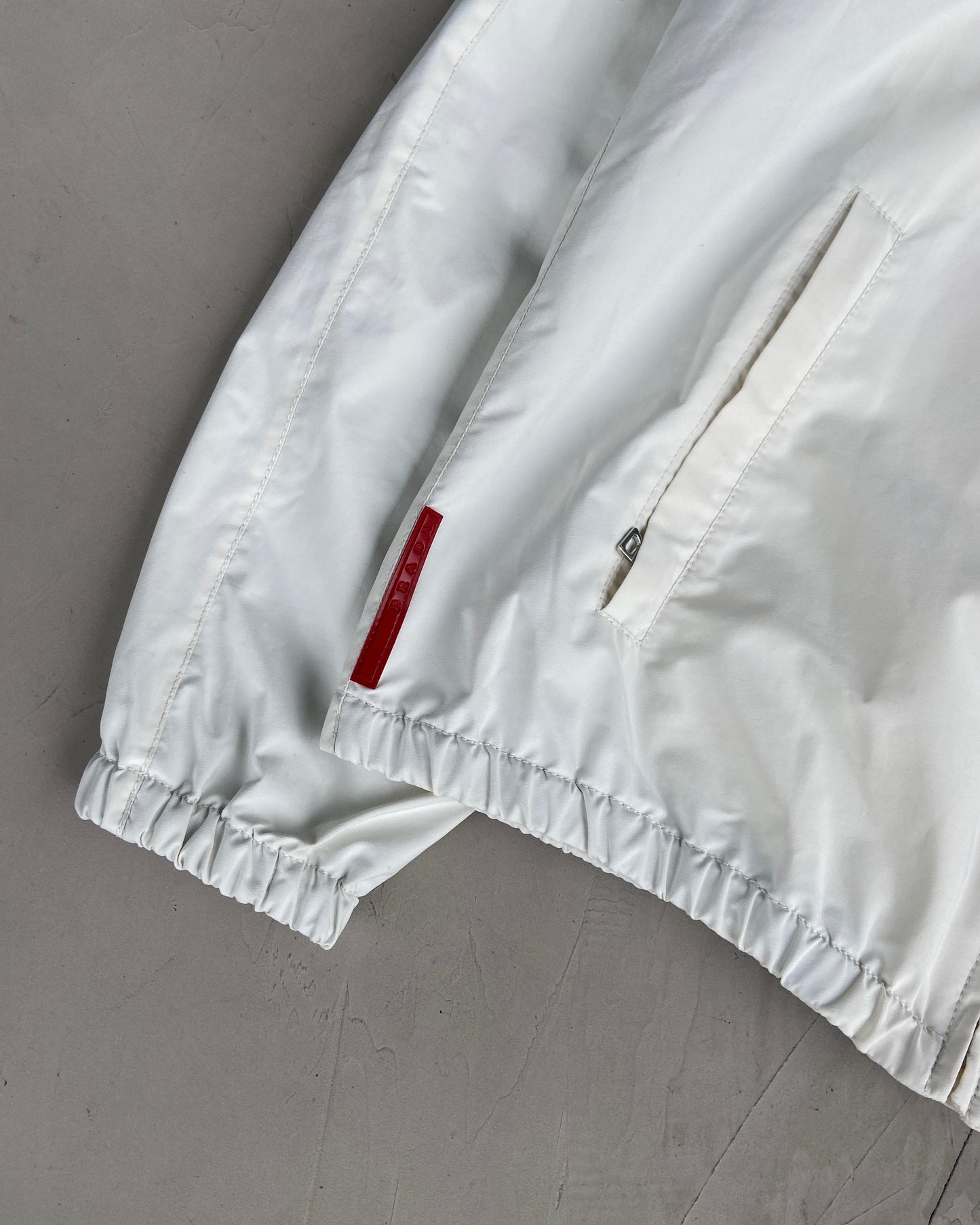 PRADA SPORT 90S WHITE NYLON JACKET - L