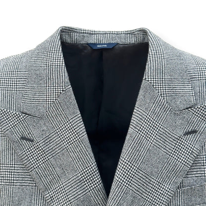 THOM SWEENEY DOUBLE BREASTED WOOL SUIT GREY CHECK 54 / XL | XL, Grey