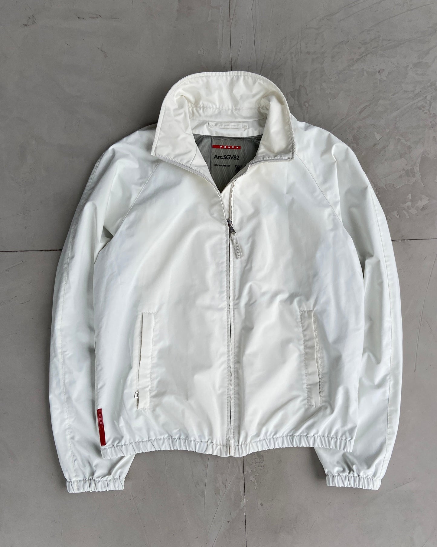 PRADA SPORT 90S WHITE NYLON JACKET - L