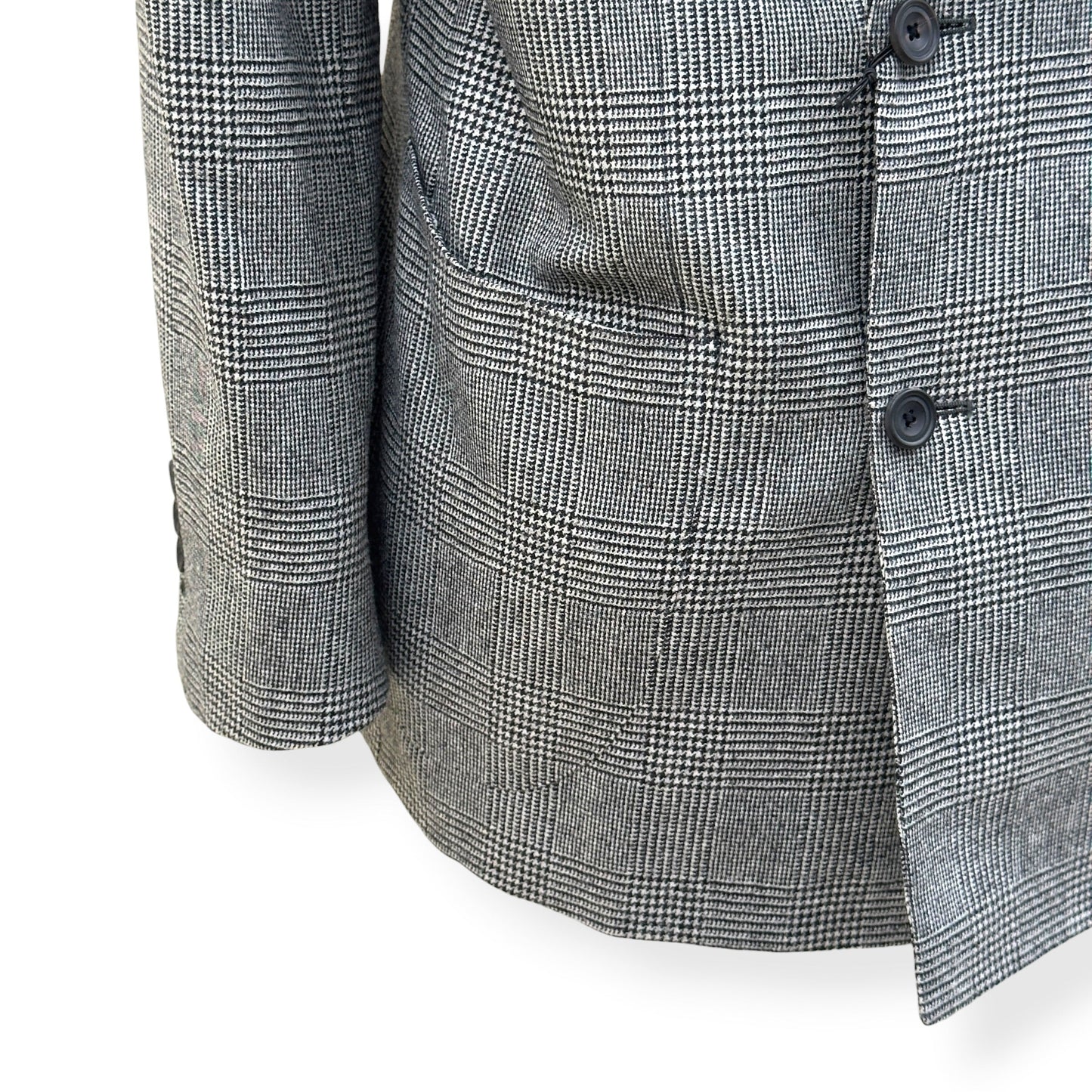 THOM SWEENEY DOUBLE BREASTED WOOL SUIT GREY CHECK 54 / XL | XL, Grey